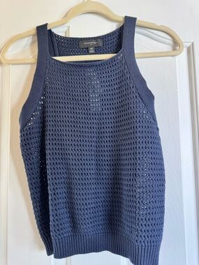 Banana Republic Women's Slate Blue Crochet Tank
